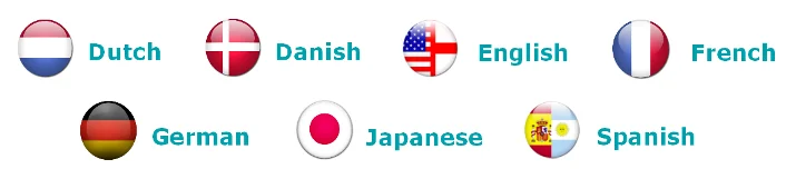 Languages symbols used for languages in the table